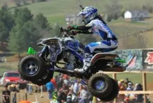 Person motocross racing